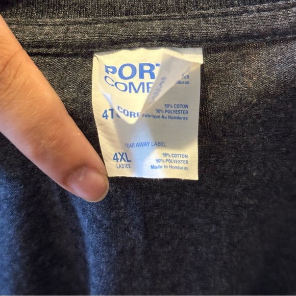 Port & Company (S) Women’s Graphic Yoga Plus Size Tshirt Sz 4X Dark Grey EUC - Picture 3 of 3